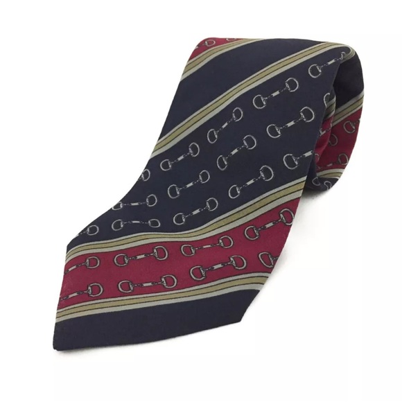 GUCCI "Horsebit": multiple 100% Silk, Tie - Picture 2 of 7